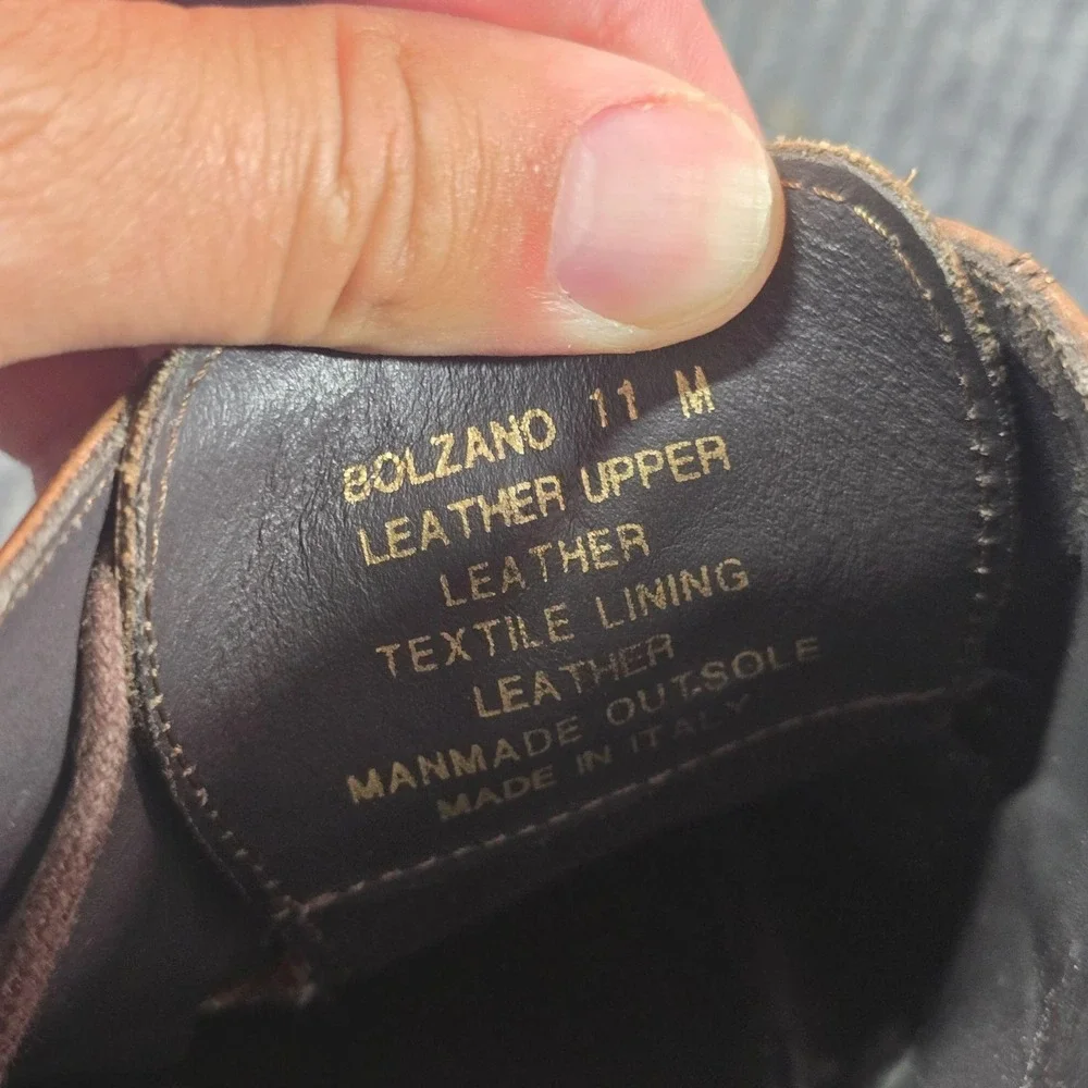 To Boot New York Bolzano Shoes Mens Size 11 Brown Leather Cap Toe Oxford Italy